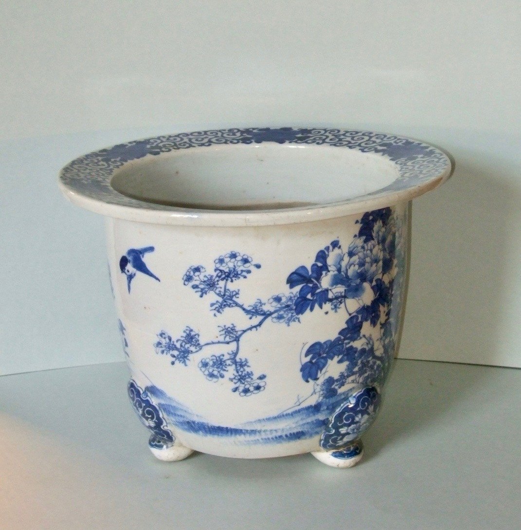 XIXth Seto Japan Porcelain Planter-photo-2