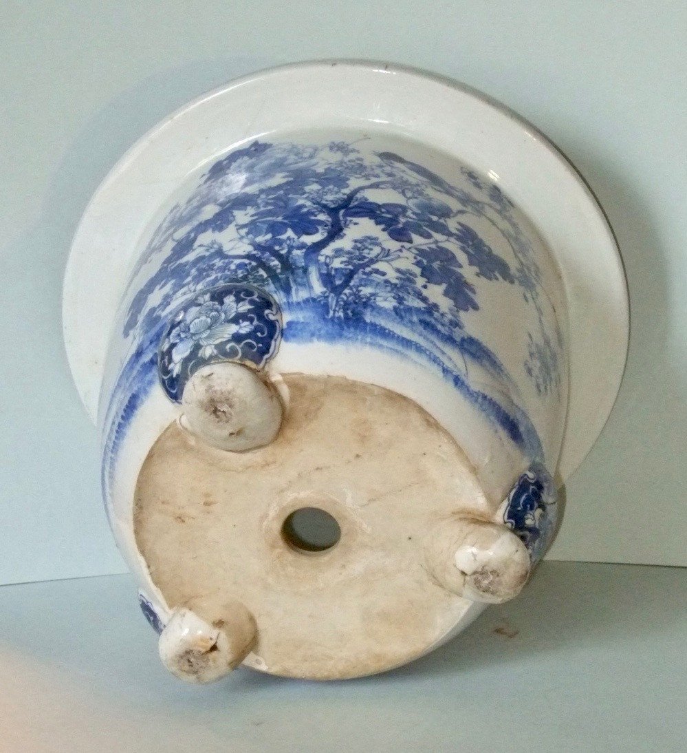 XIXth Seto Japan Porcelain Planter-photo-1
