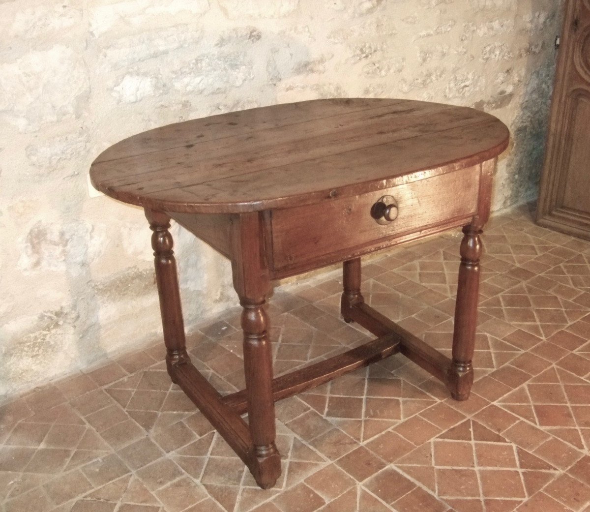 17th Century Quercy Rustic Table-photo-4
