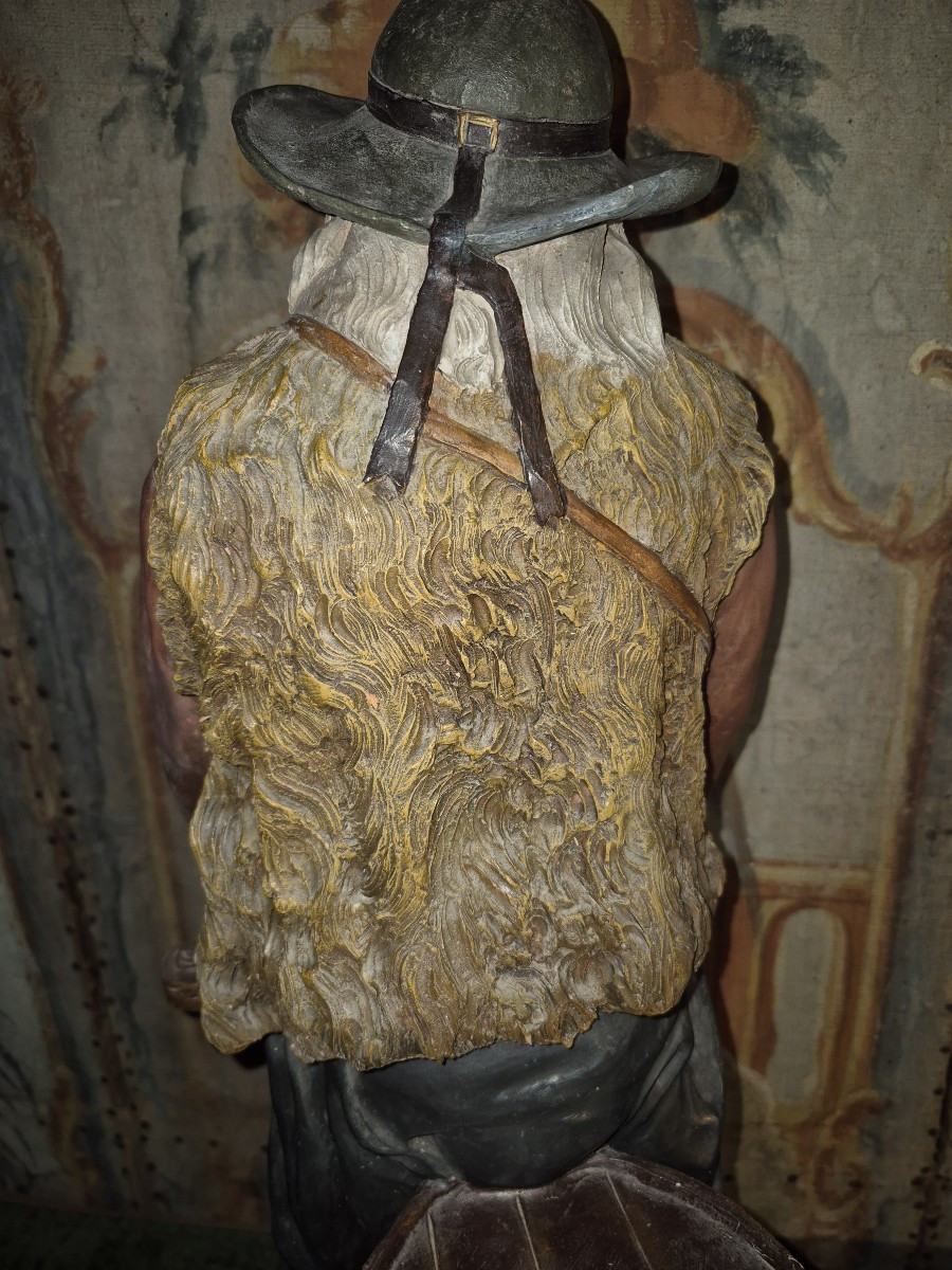 The Hurdy-gurdy Player By J. Le Guluche, 19th/20th Century-photo-3