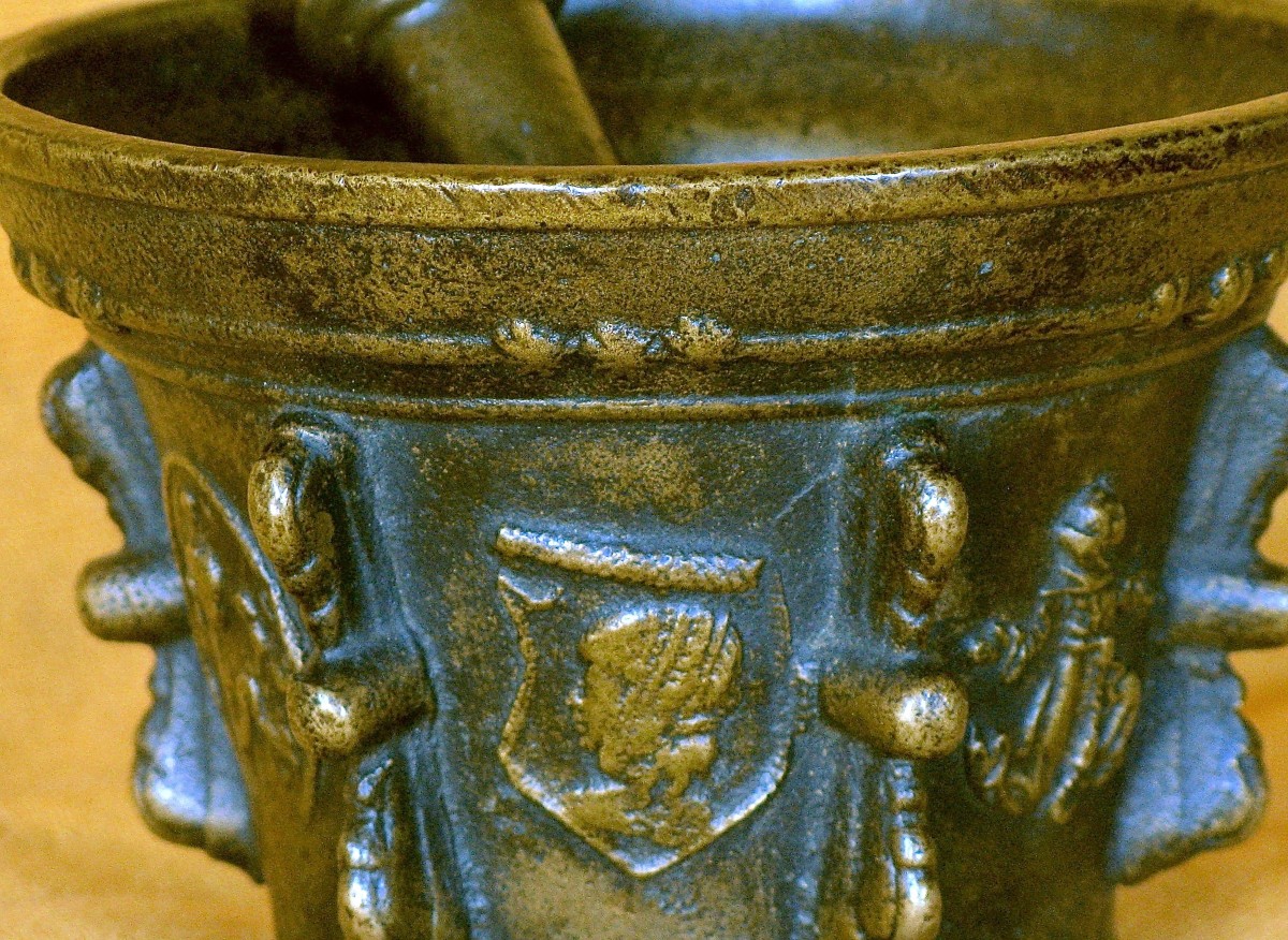 Mortier en Bronze  Début du XVIIè-photo-2