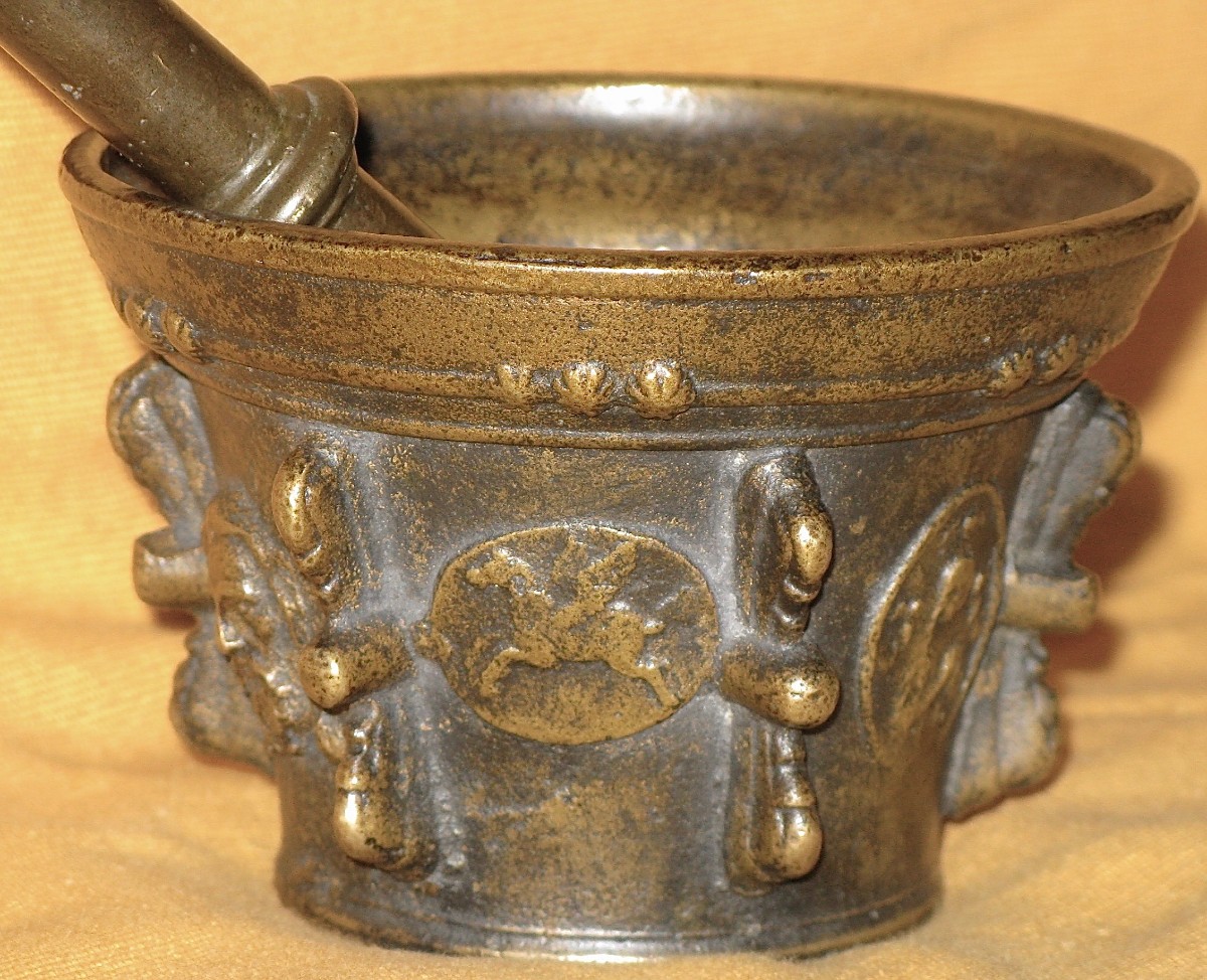 Mortier en Bronze  Début du XVIIè-photo-3