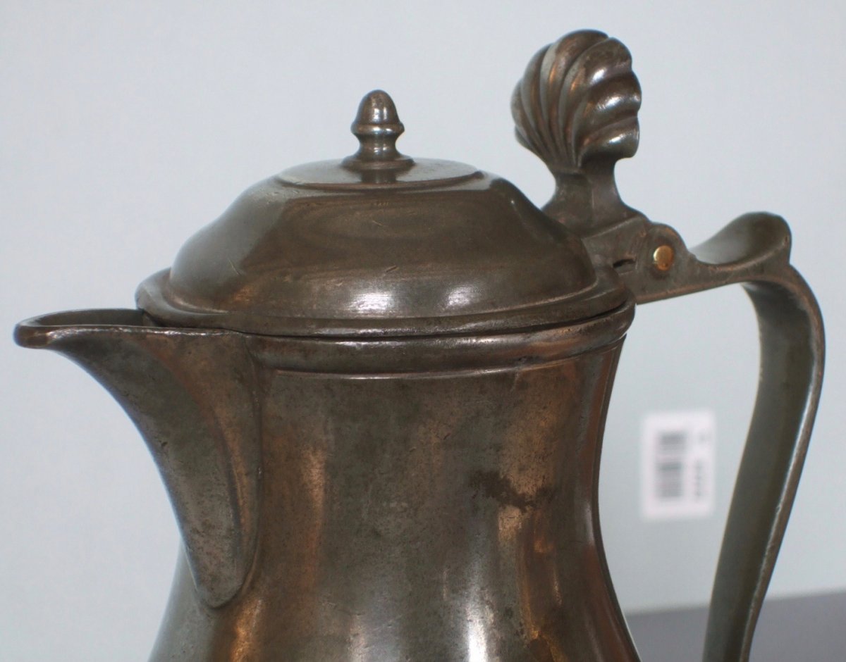 Pitcher Of Ath, 19th Century Belgian Pewter-photo-4