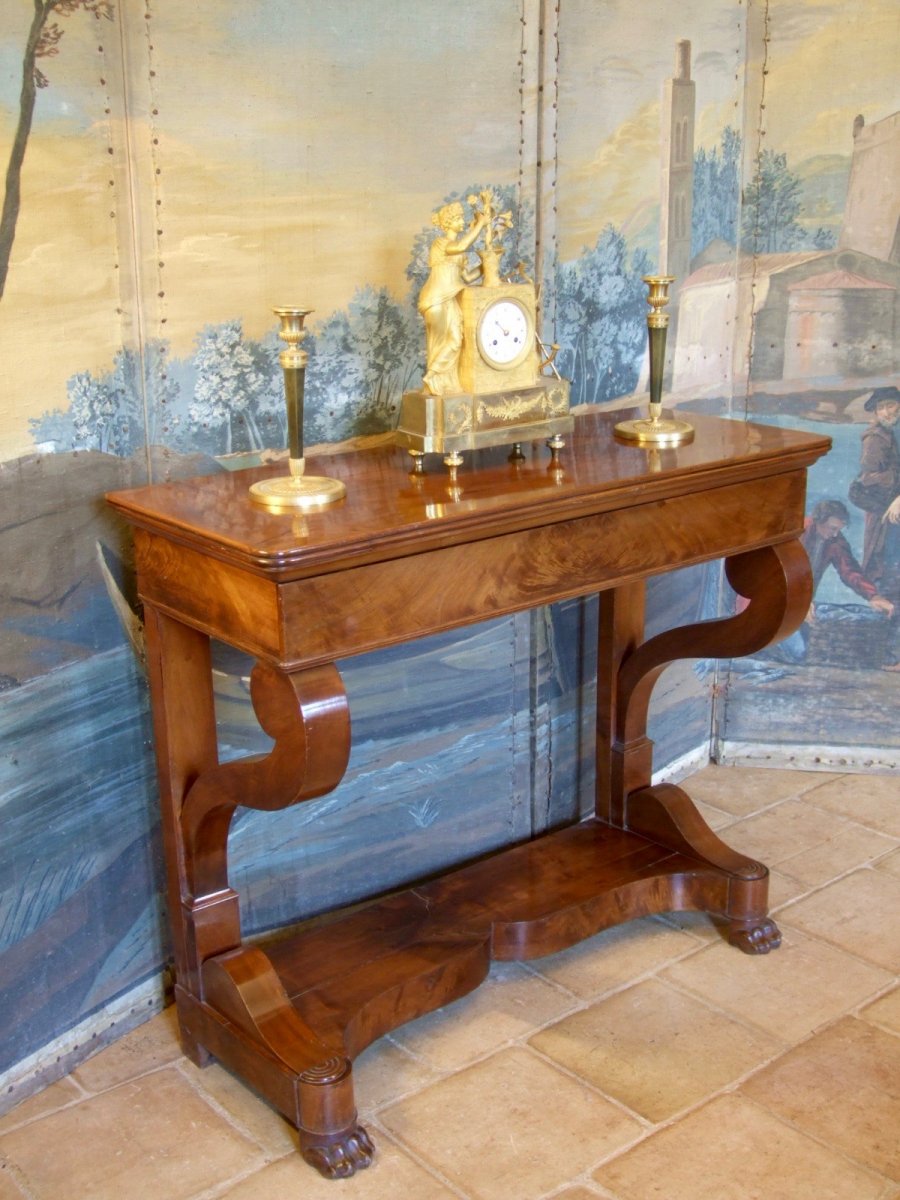 Restoration Console In Walnut Nineteenth