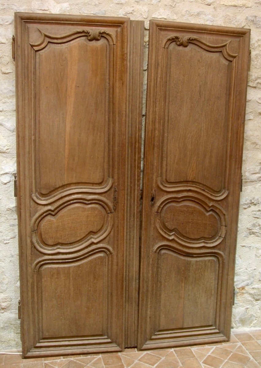 Pair Of Eighteenth Oak Doors-photo-2