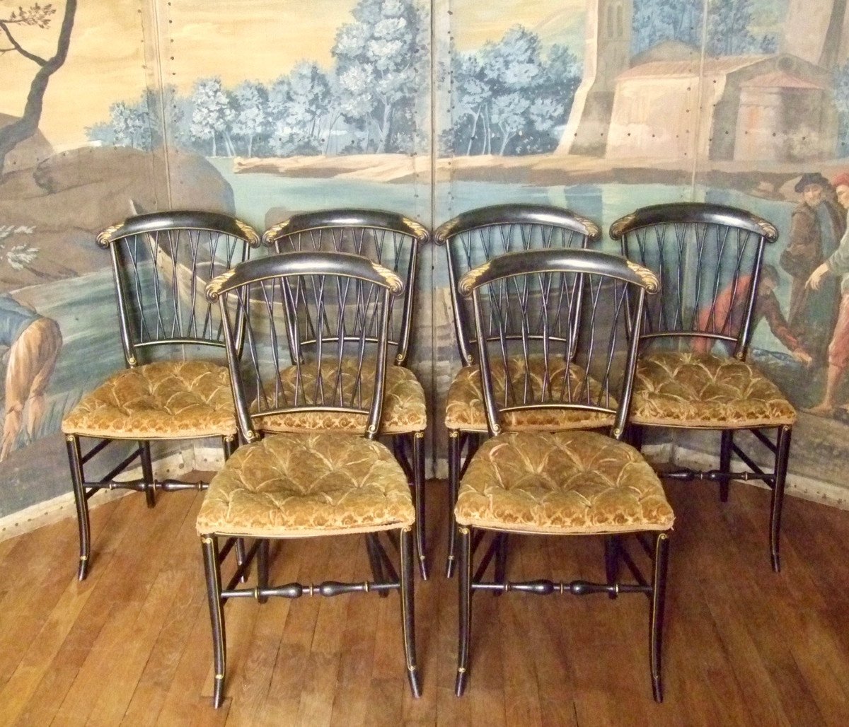 Six Chaises époque Napoléon III-photo-3