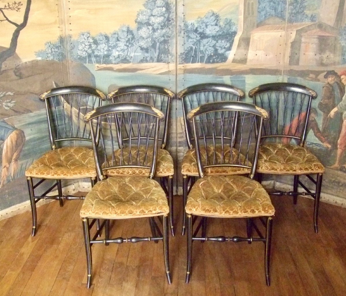 Six Napoleon III Chairs-photo-3