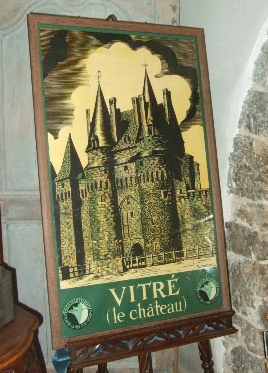 Affiche Touristique  Ancienne   Le Chateau De Vitré-photo-3