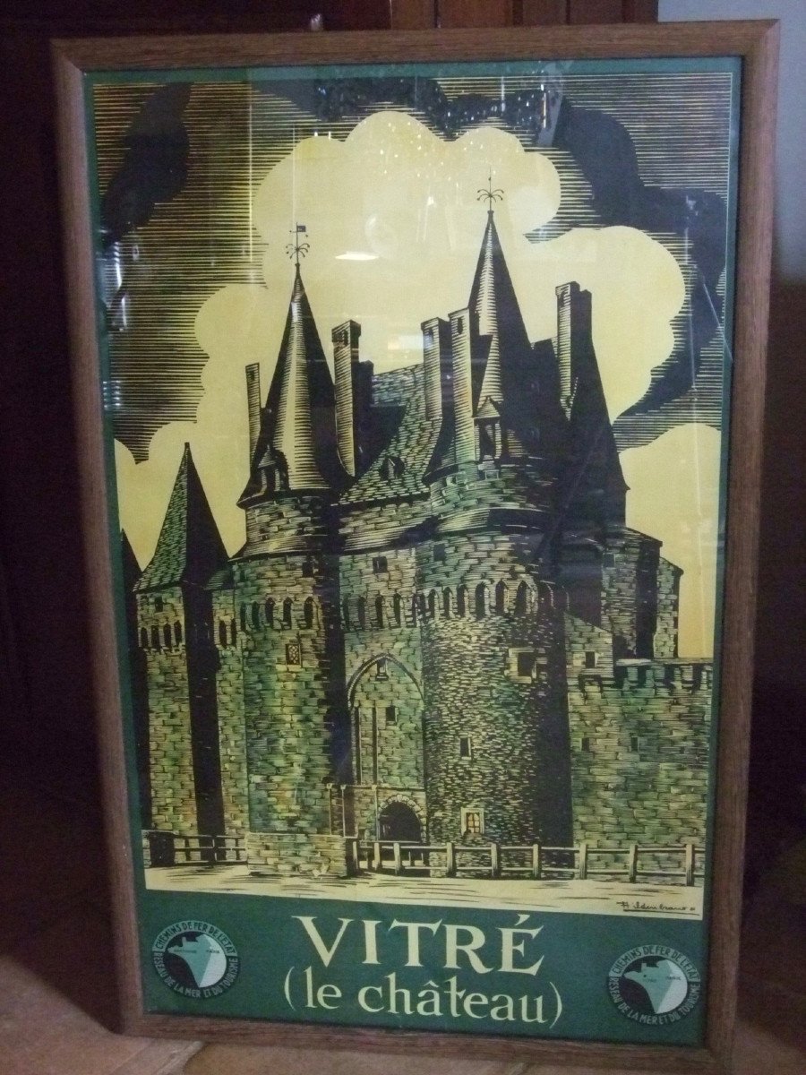 Affiche Touristique  Ancienne   Le Chateau De Vitré-photo-4