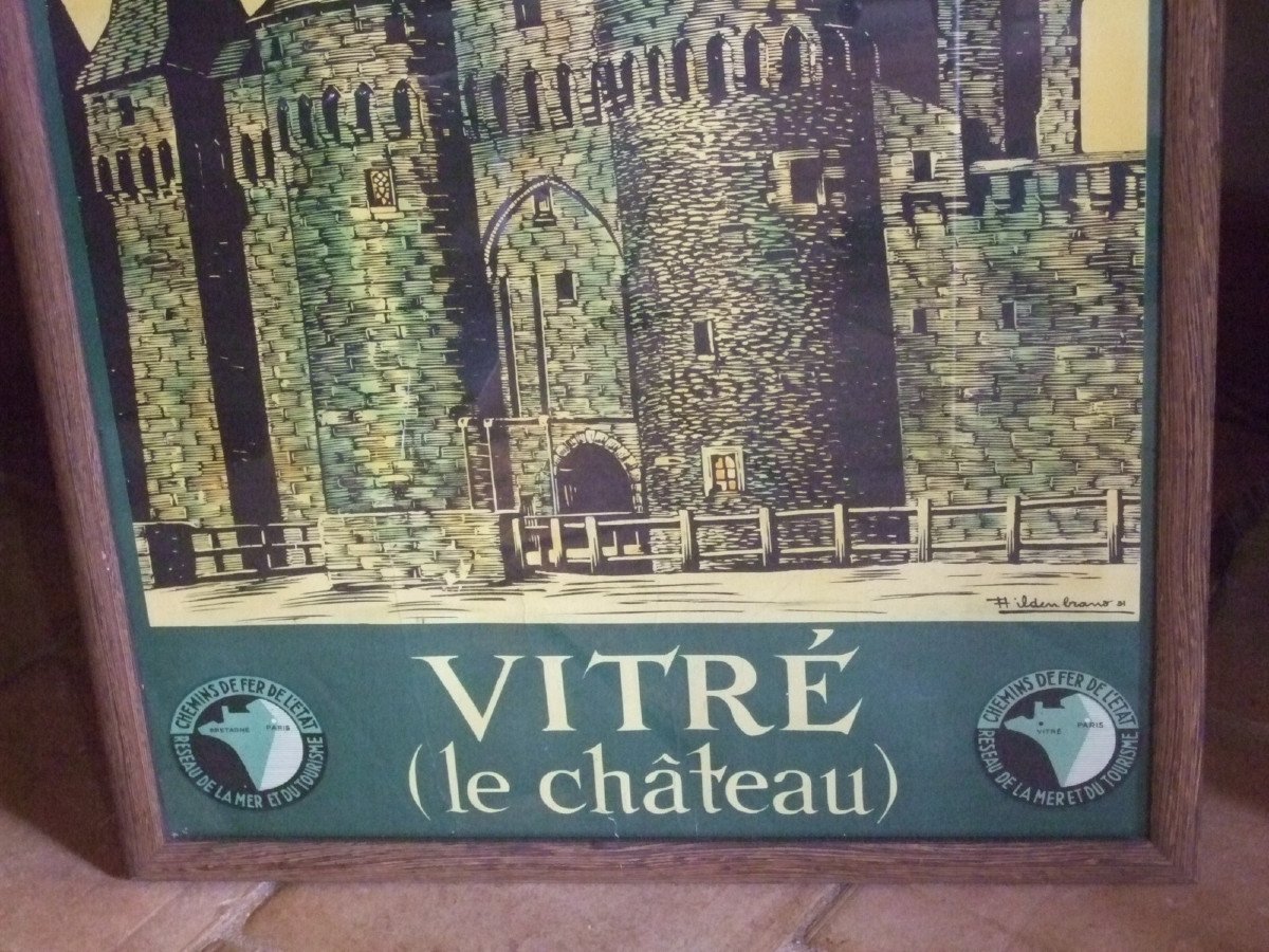 Affiche Touristique  Ancienne   Le Chateau De Vitré-photo-1