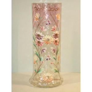 Vase En Verre Emaillé  Legras Circa 1900