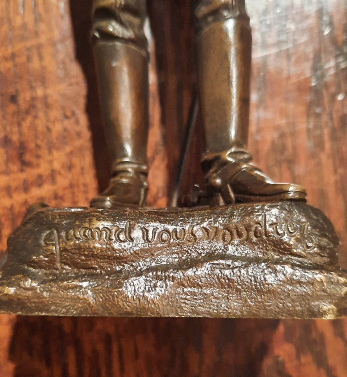 Two Bronzes Representing XIXth Century Soldiers Signed Charles Anfrie.-photo-5