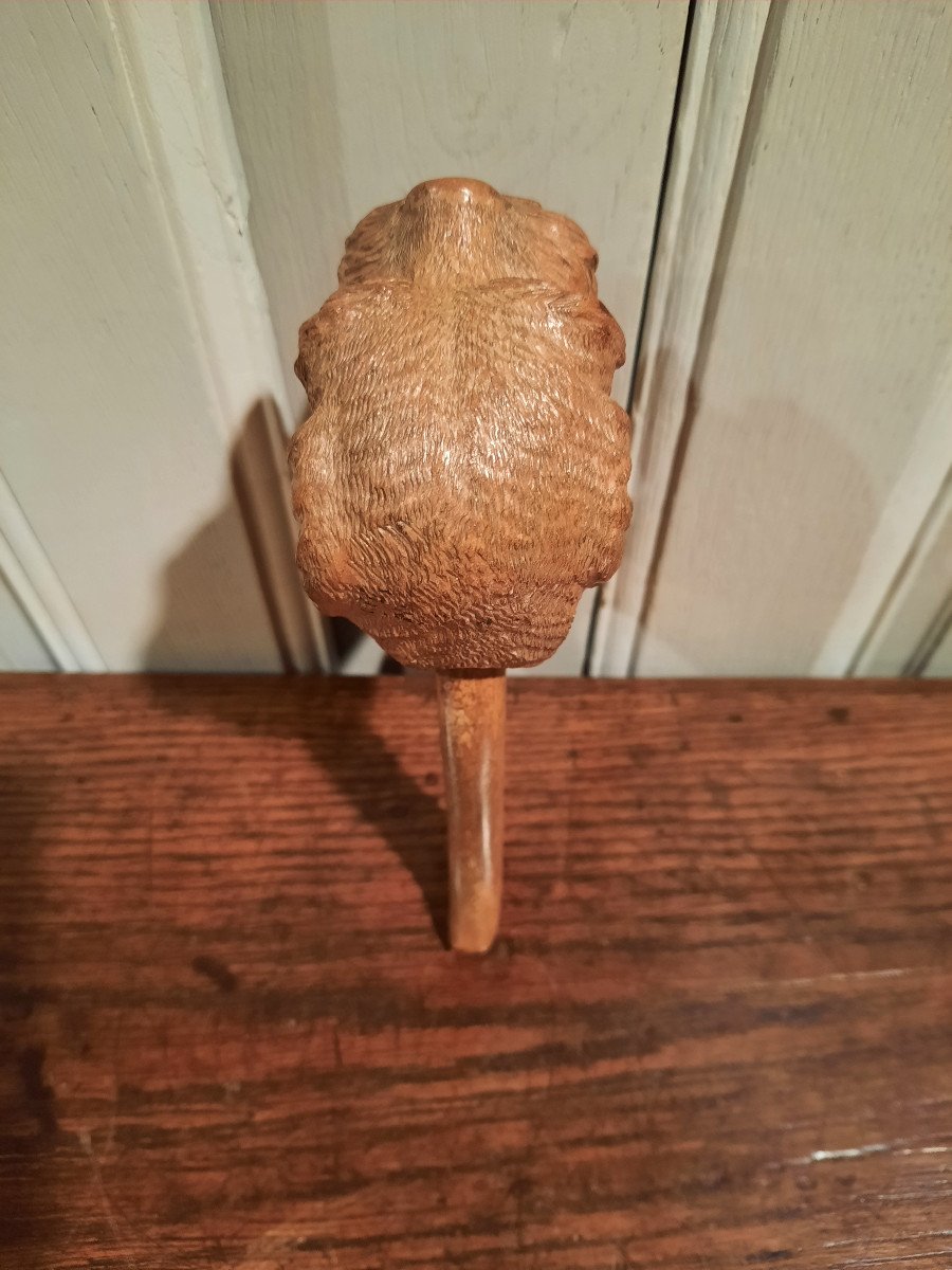 Casse-noix Zoomorphe En Noyer, Représentant Une Tête De Chien.-photo-2