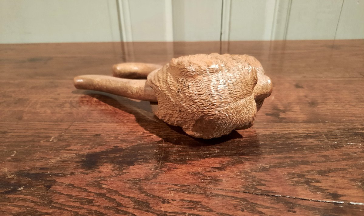 Casse-noix Zoomorphe En Noyer, Représentant Une Tête De Chien.-photo-6