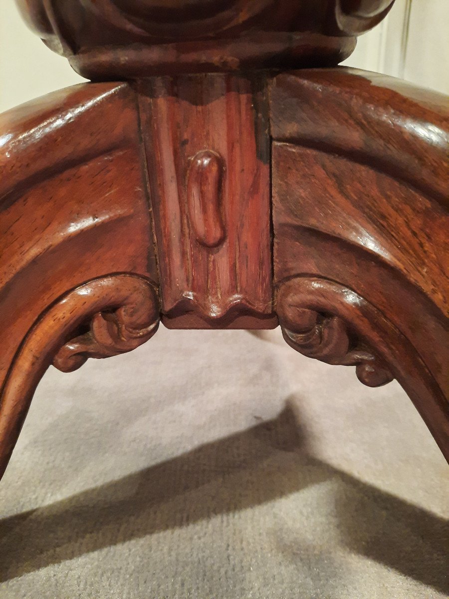 Chaise De Harpiste En Acajou D’époque Louis-philippe.-photo-7