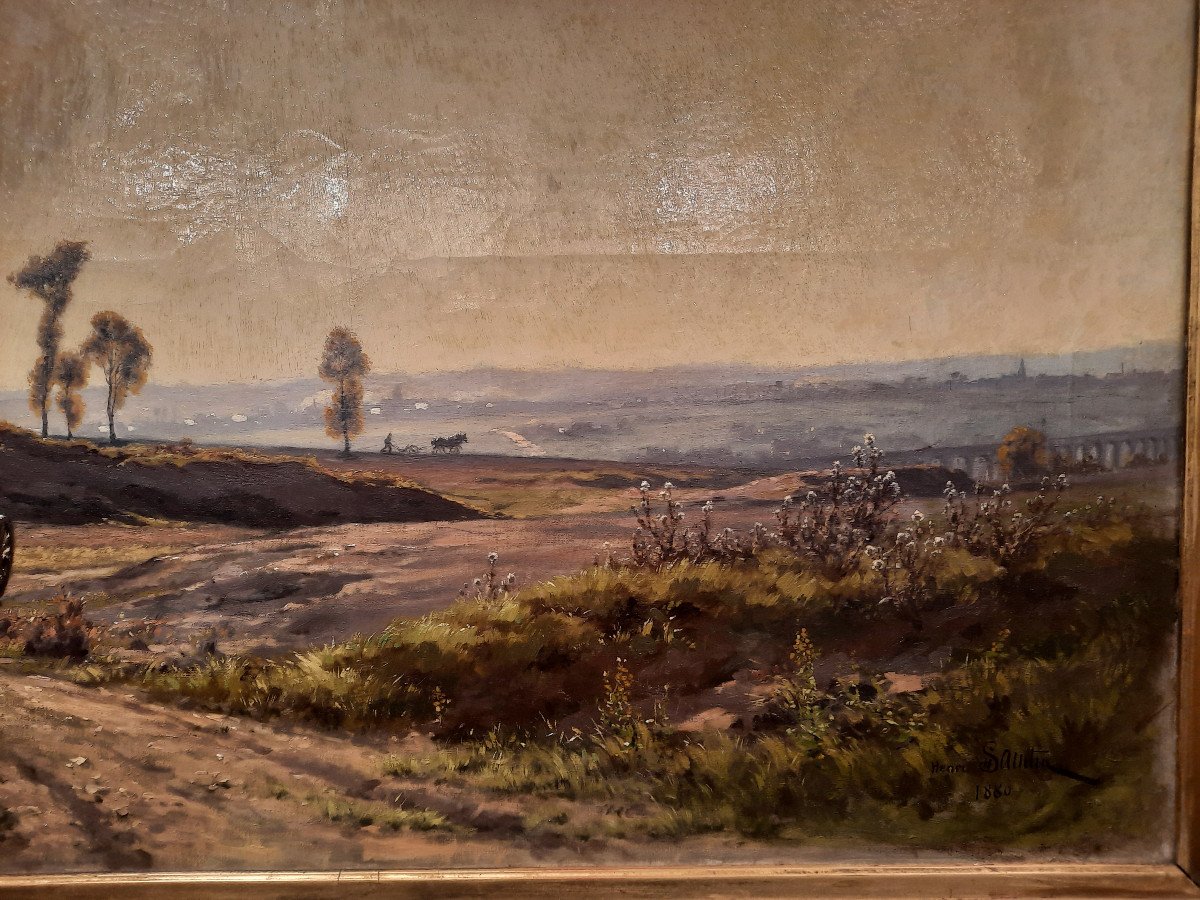 Paysage Signé Henri Saintin-photo-3