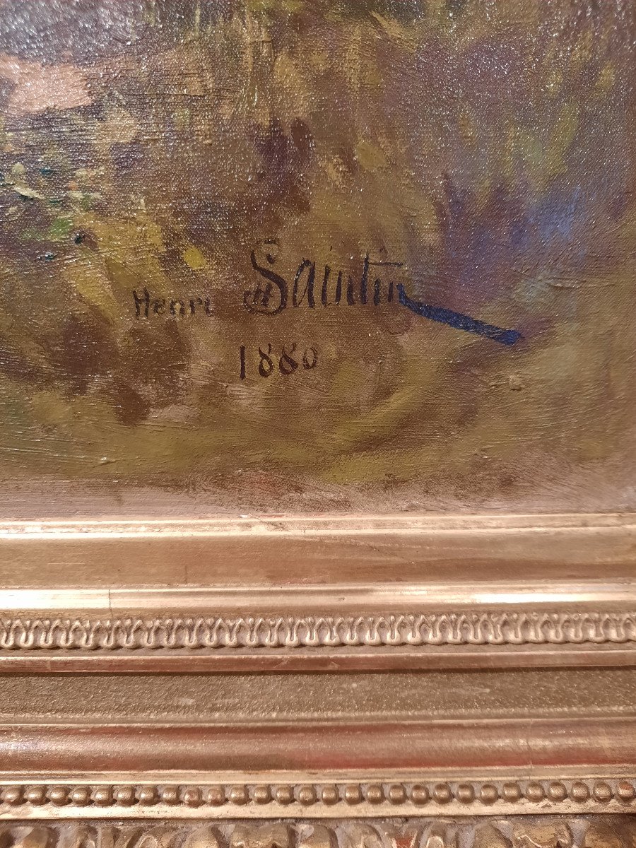 Paysage Signé Henri Saintin-photo-4