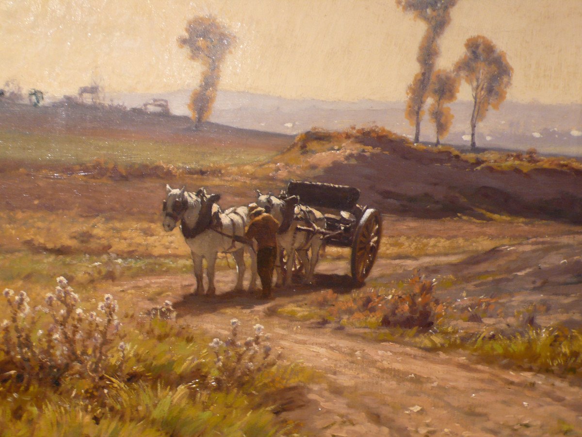 Paysage Signé Henri Saintin-photo-2