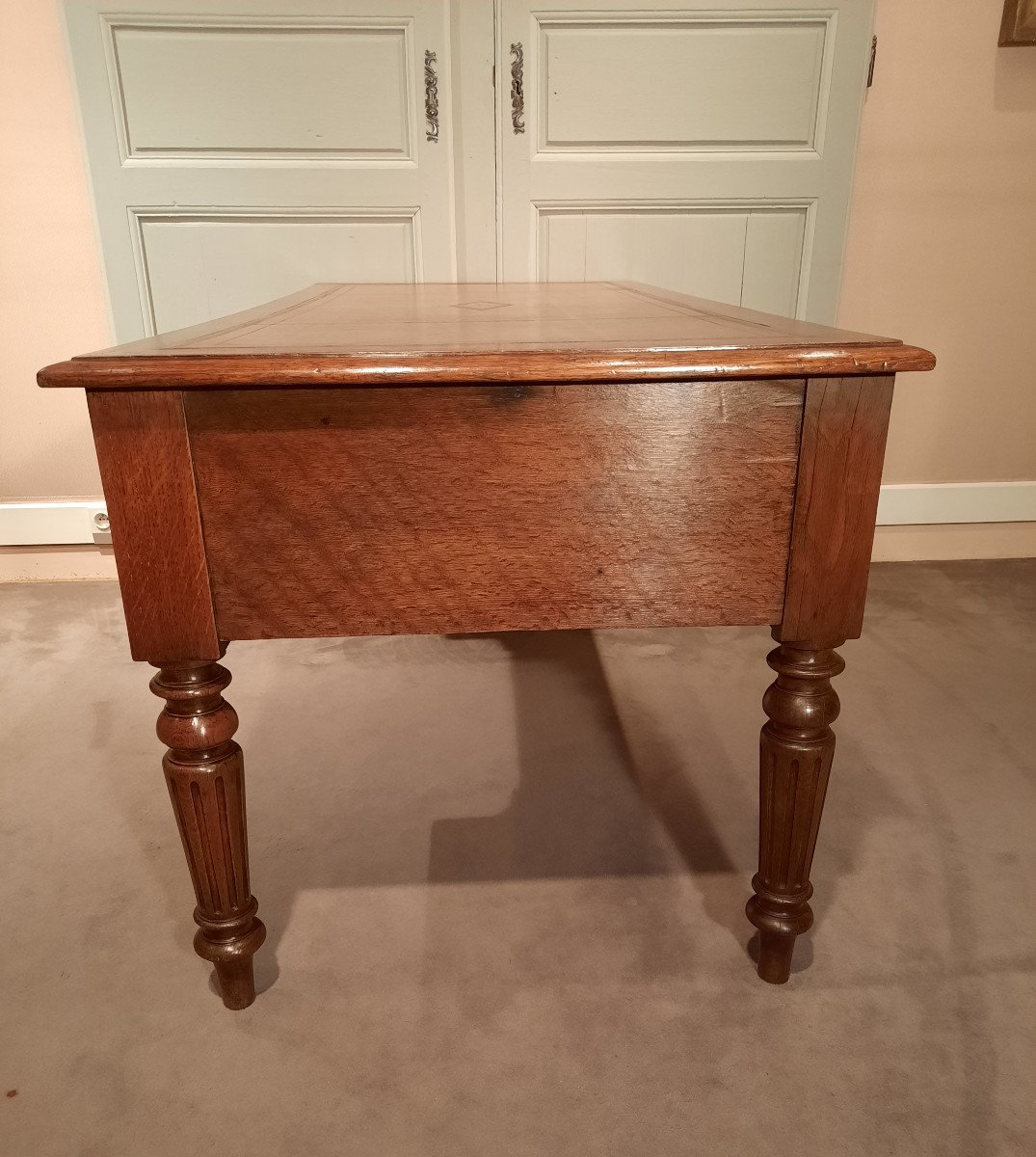 Louis-philippe Period Desk In Oak.-photo-3