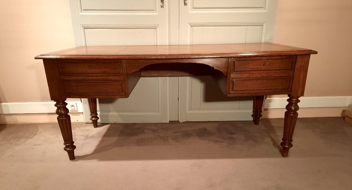 Louis-philippe Period Desk In Oak.