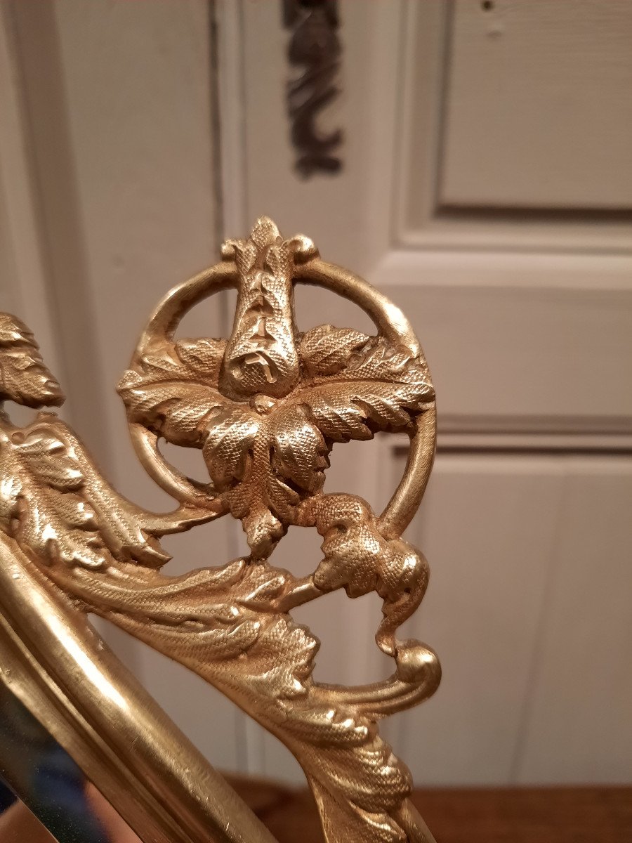 Miroir De Salon En Bronze De Style Régence D’époque XIXème Siècle.-photo-3