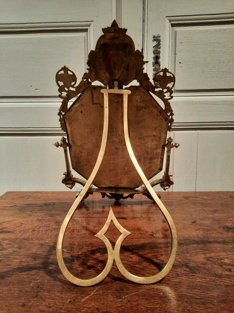Miroir De Salon En Bronze De Style Régence D’époque XIXème Siècle.-photo-5