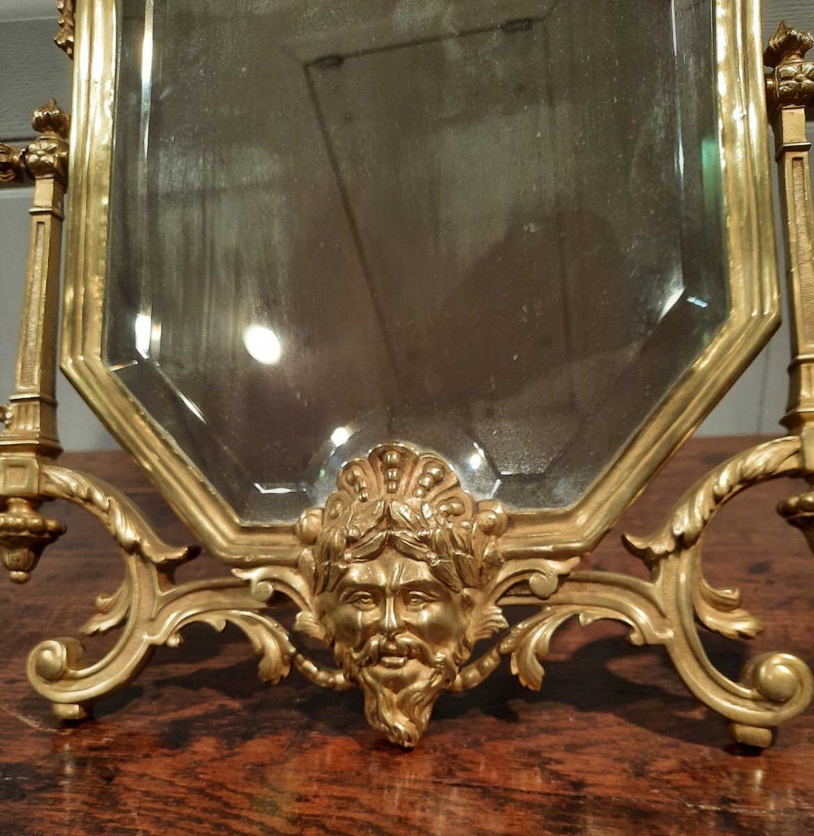 Miroir De Salon En Bronze De Style Régence D’époque XIXème Siècle.-photo-6