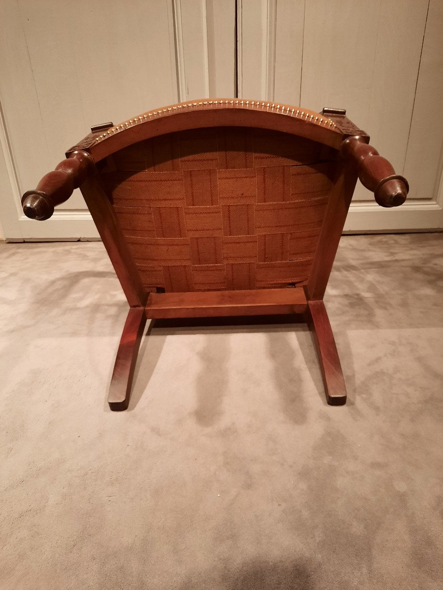 Suite De Six Fauteuils En Acajou D’époque Empire.-photo-7
