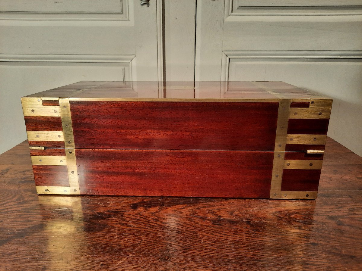 Ecritoire De Marine En Acajou D’époque XIXème Siècle.-photo-3