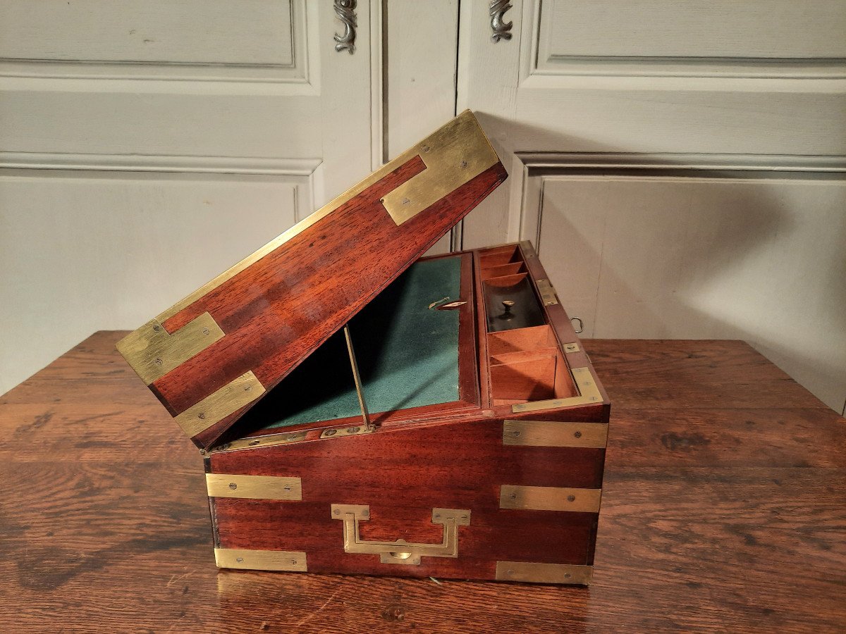 Ecritoire De Marine En Acajou D’époque XIXème Siècle.-photo-6