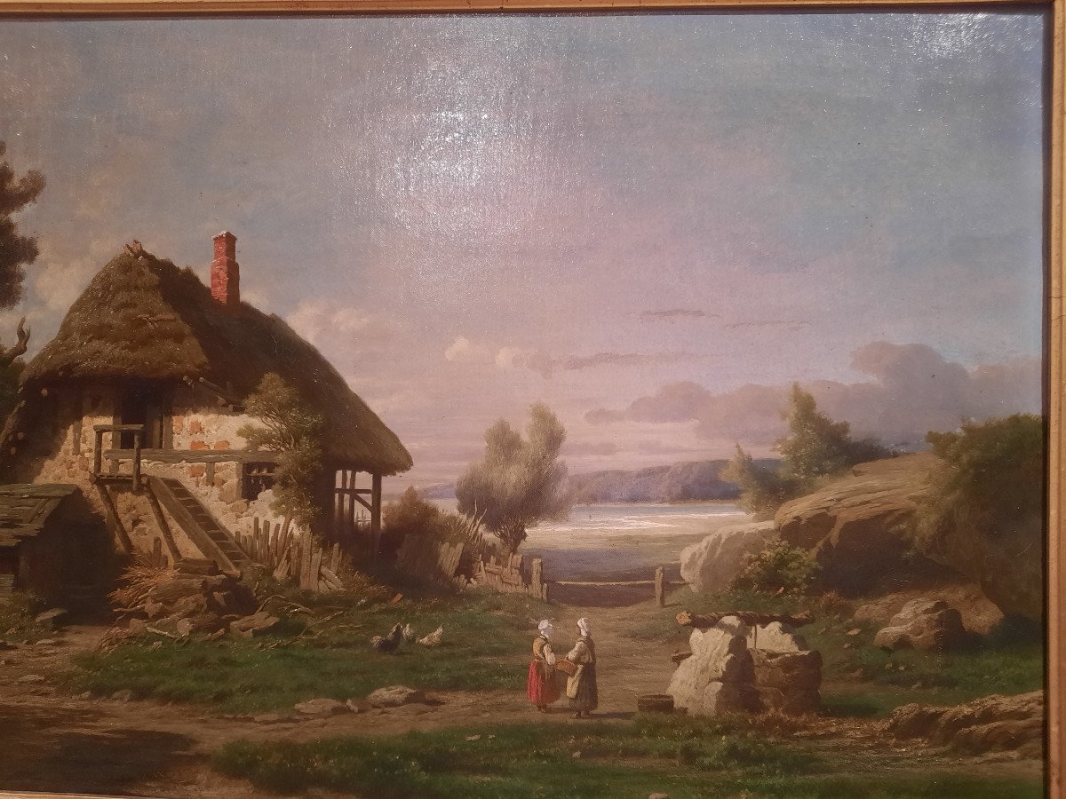 Painting Representing A Landscape Signed Daligé De Fontenay (alexis Léonard) From The 19th Century-photo-7