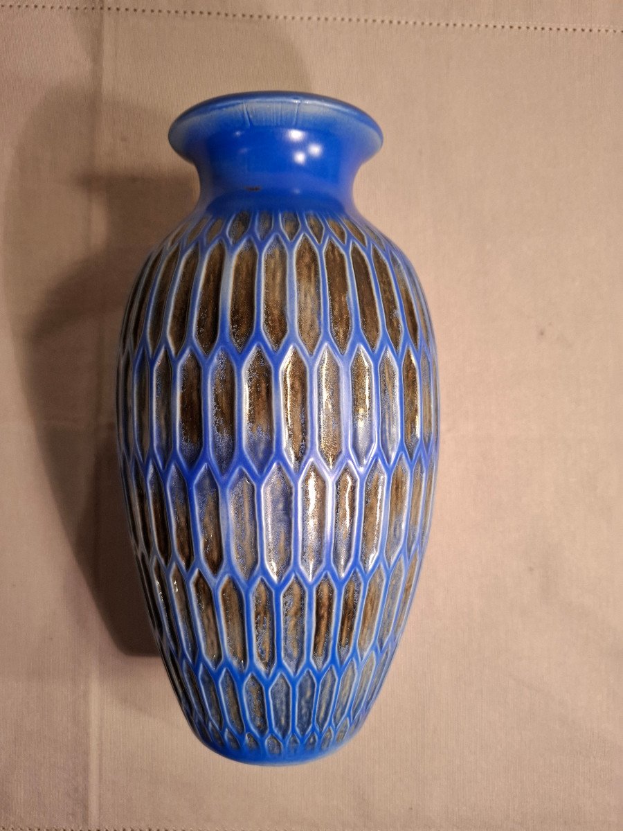 Vase En Céramique Des Frères Mougin D’époque Art Déco-photo-2