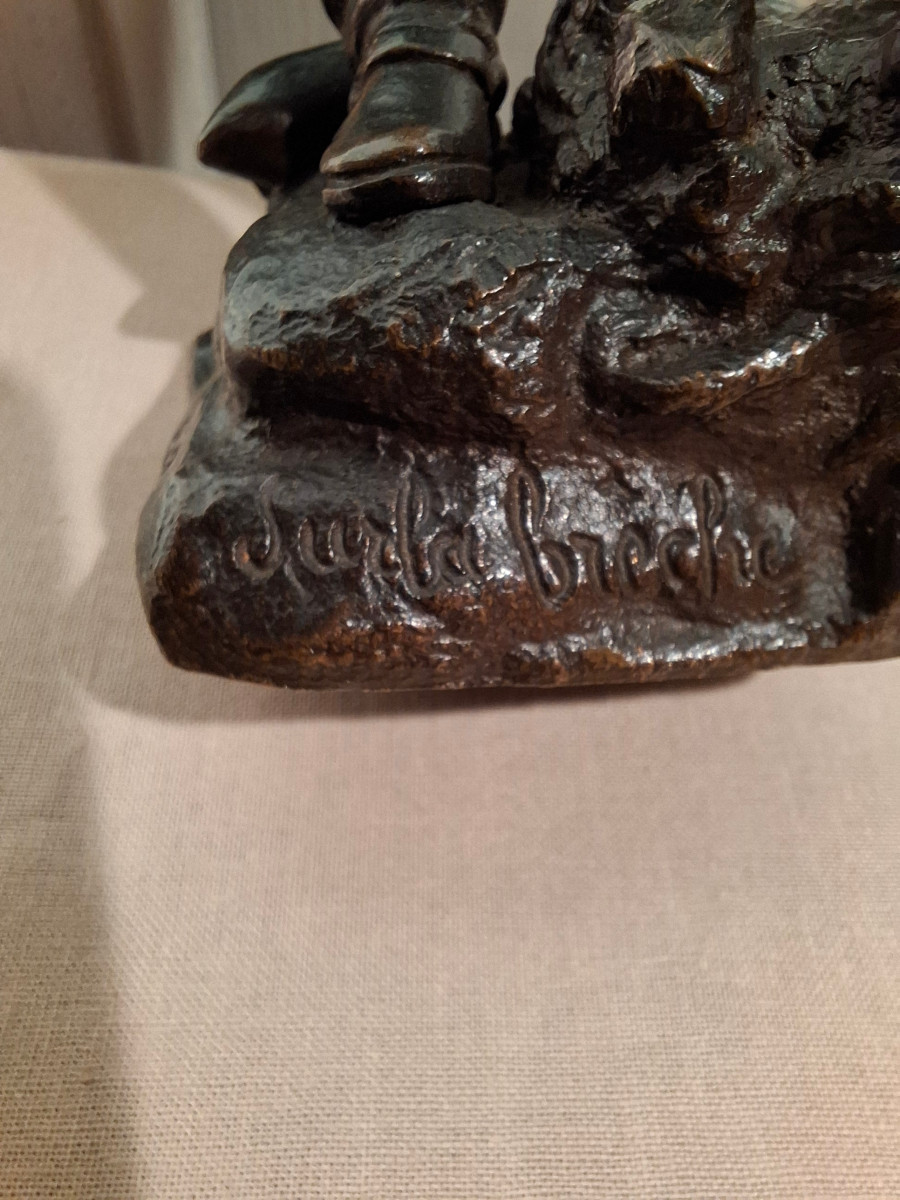 A Bronze Sculpture Depicting A 19th-century Soldier, Signed Charles Anfrie.-photo-7