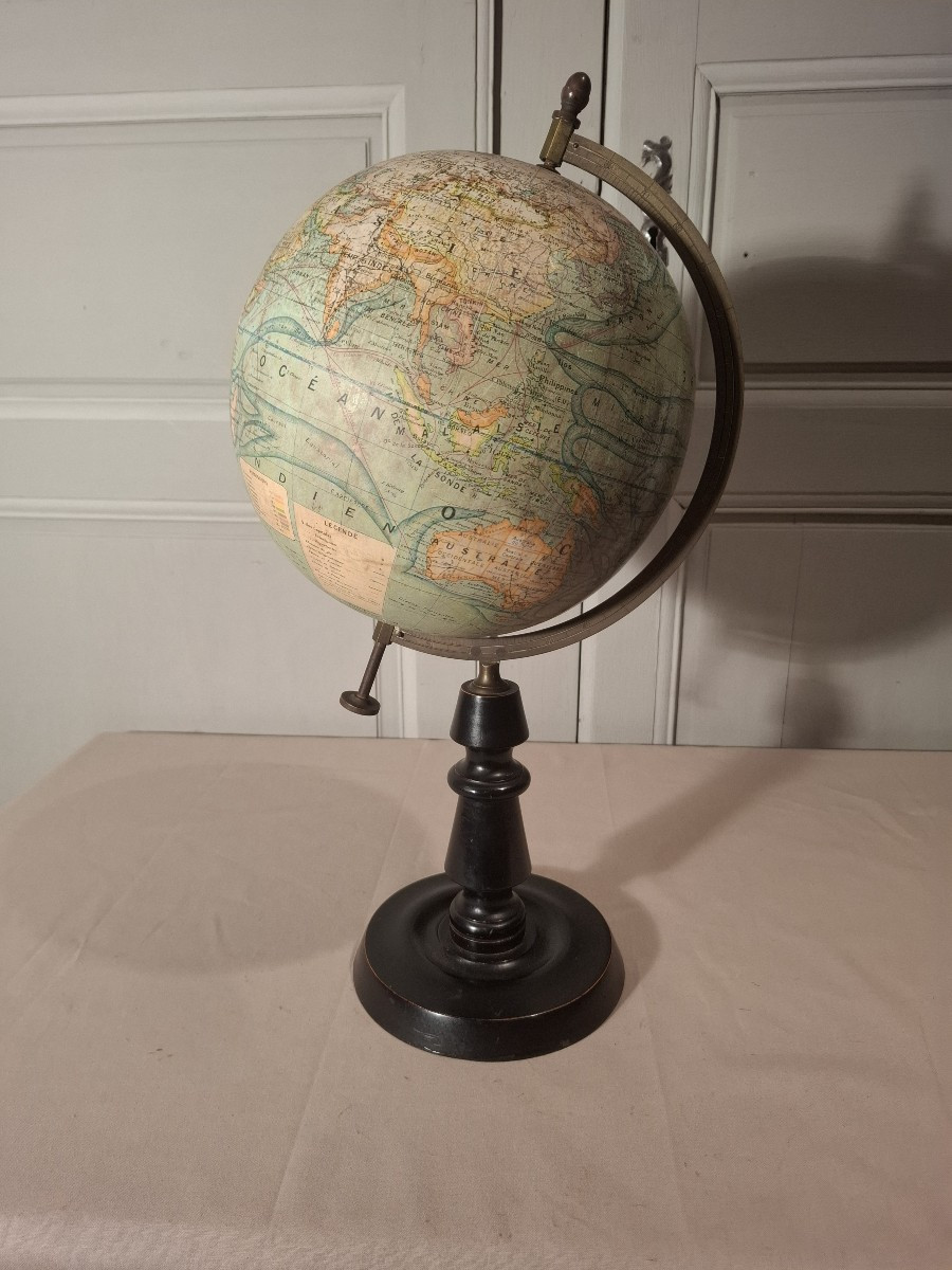 Globe terrestre signé Forest d’époque fin du XIXème siècle.-photo-4