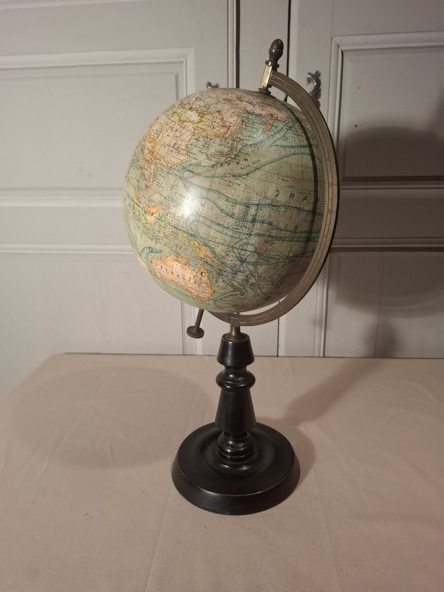 Globe terrestre signé Forest d’époque fin du XIXème siècle.-photo-1