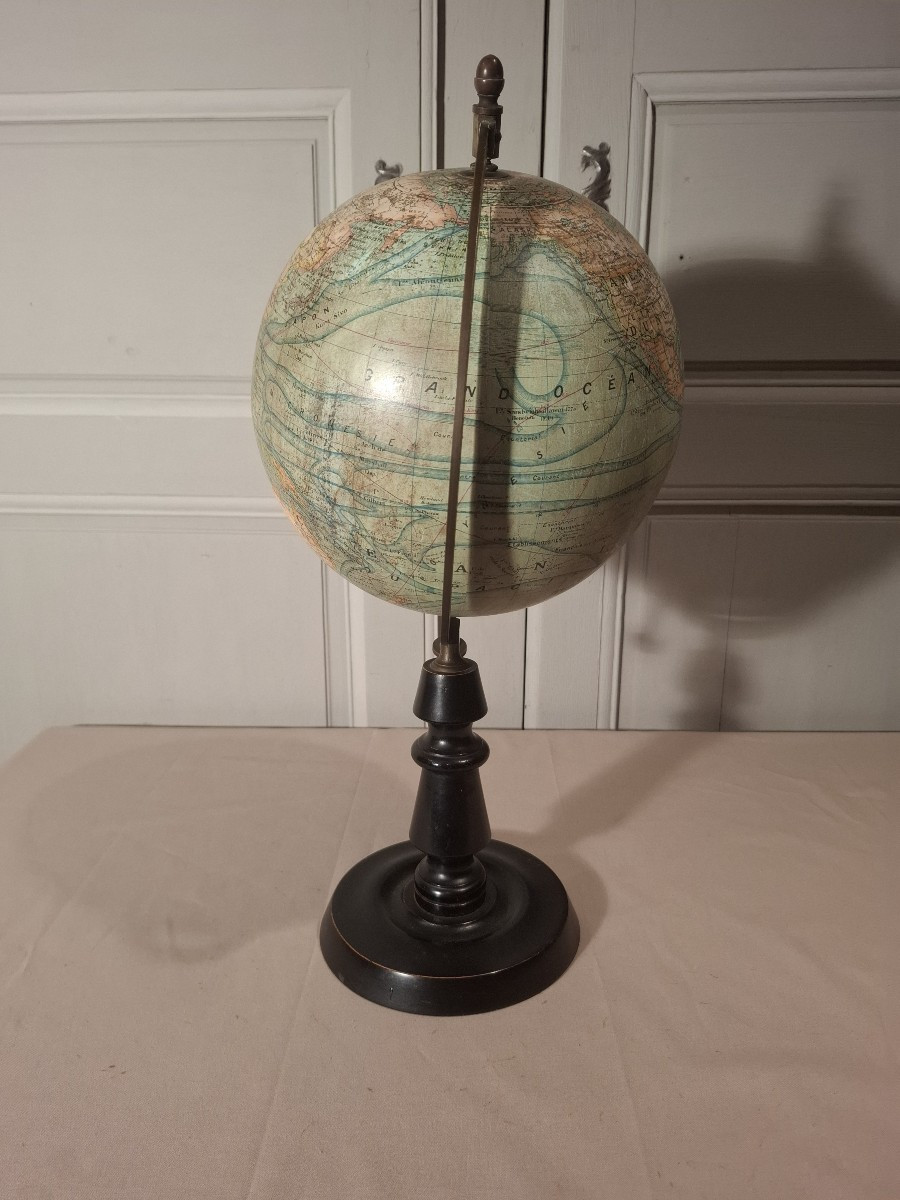 Globe terrestre signé Forest d’époque fin du XIXème siècle.-photo-2