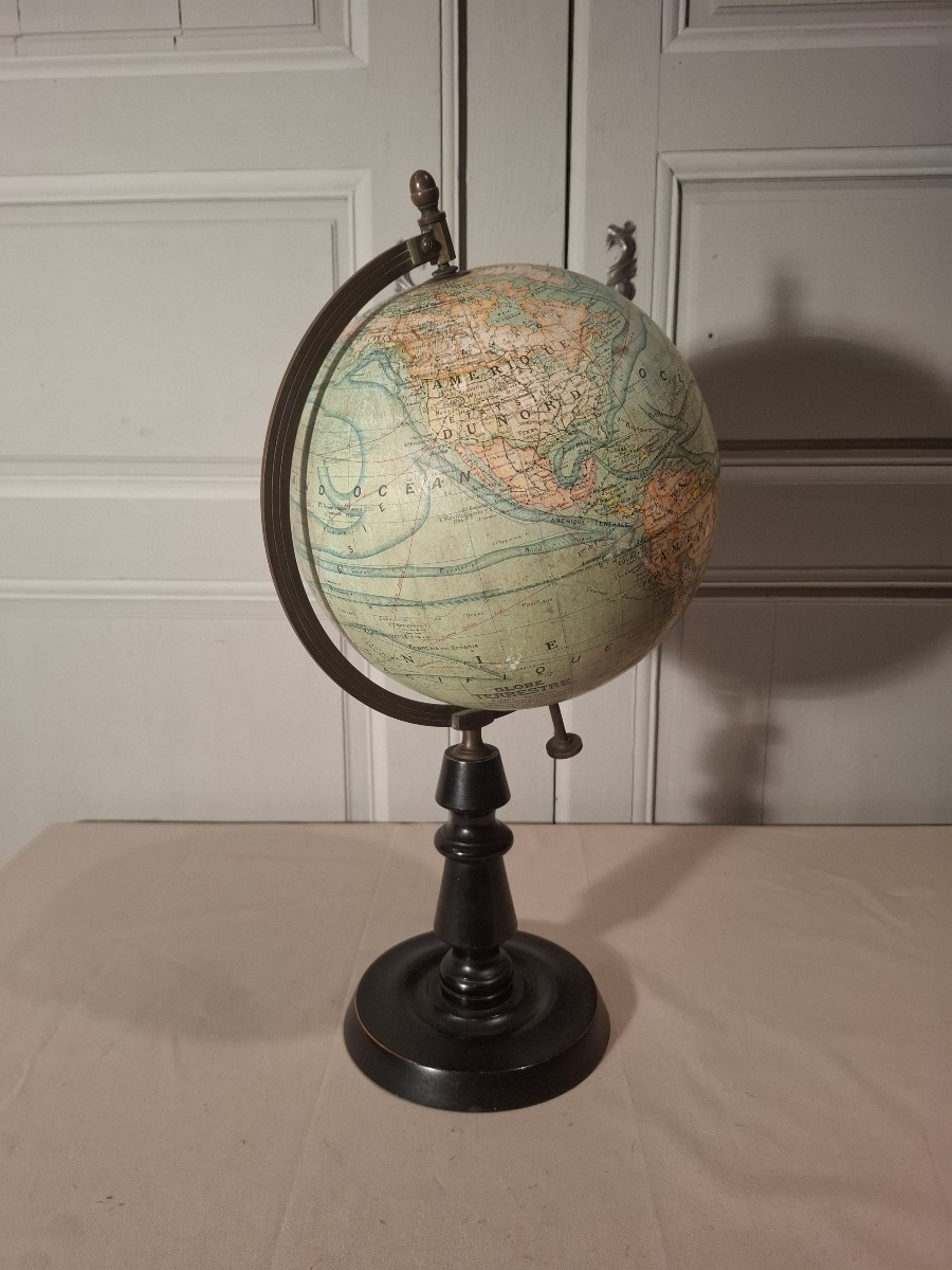 Globe terrestre signé Forest d’époque fin du XIXème siècle.-photo-3