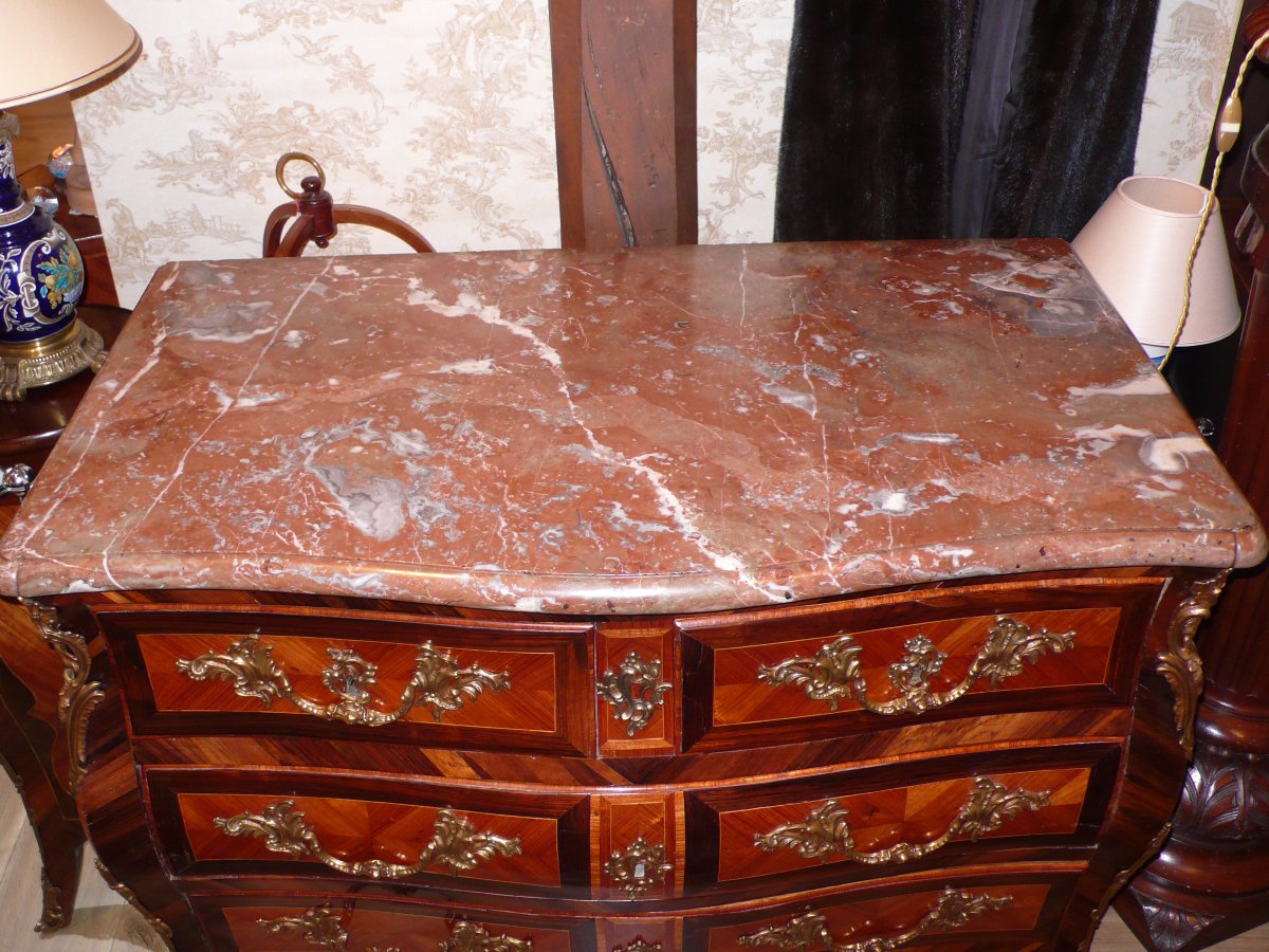A Louis XV-period Marquetry Chest-coffin.-photo-4