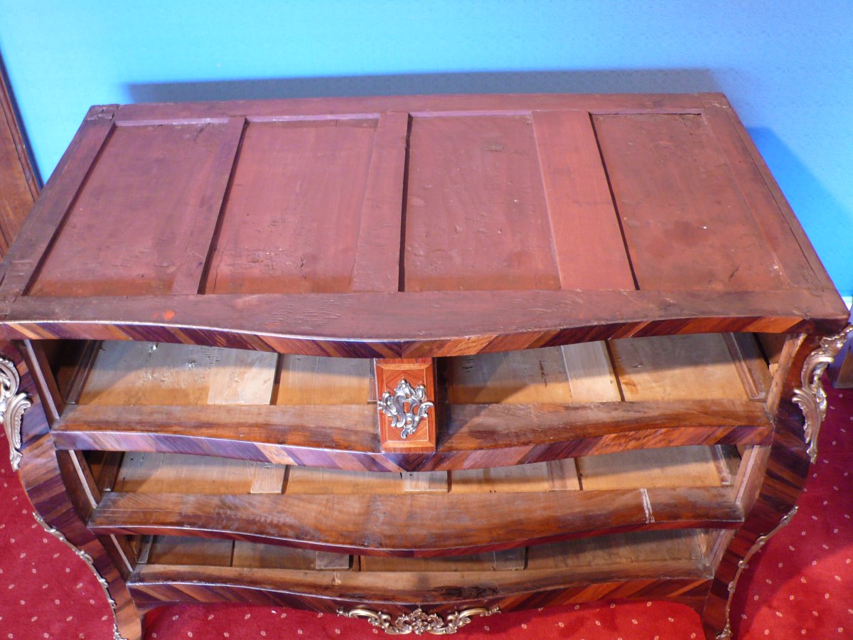 A Louis XV-period Marquetry Chest-coffin.-photo-1