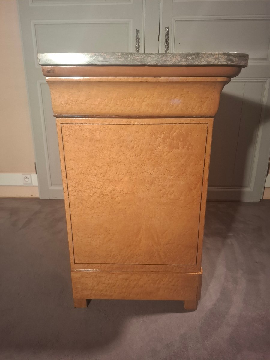 A Charles X-era Chest Of Drawers Made Of Mottled Maple And Amaranth.-photo-7