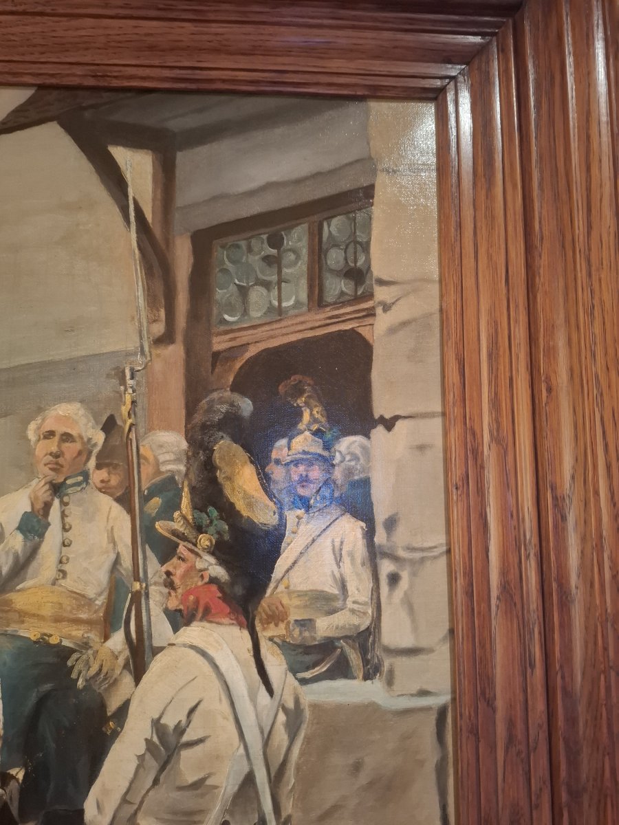 Painting Depicting The Death Of General Marceau, Signed "e. Boutigny," 19th Century.-photo-7