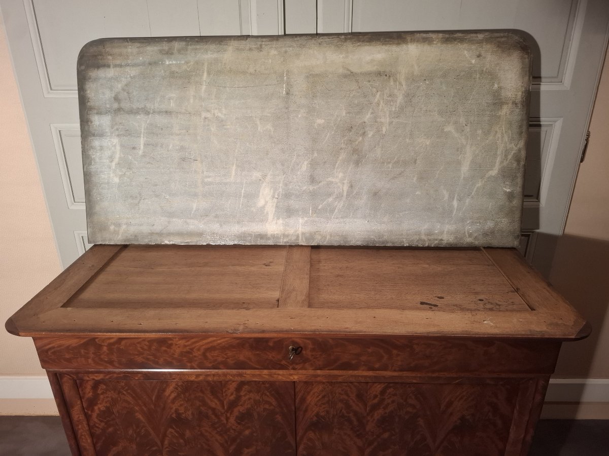 Commode à portes en acajou et tiroirs à l’anglaise, d’époque Louis-Philippe.-photo-3