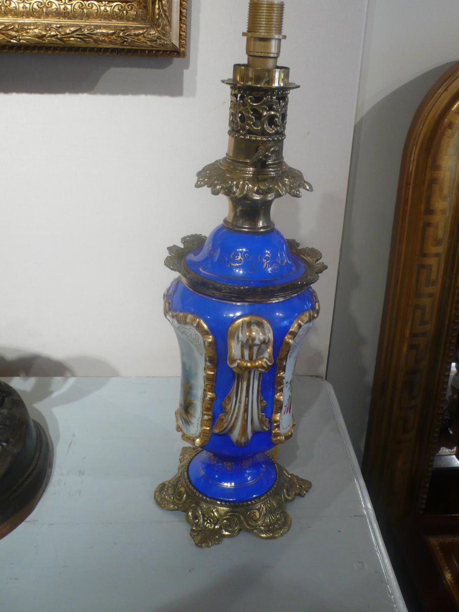 Pair Of Porcelain Lamps Napoleon III-photo-4
