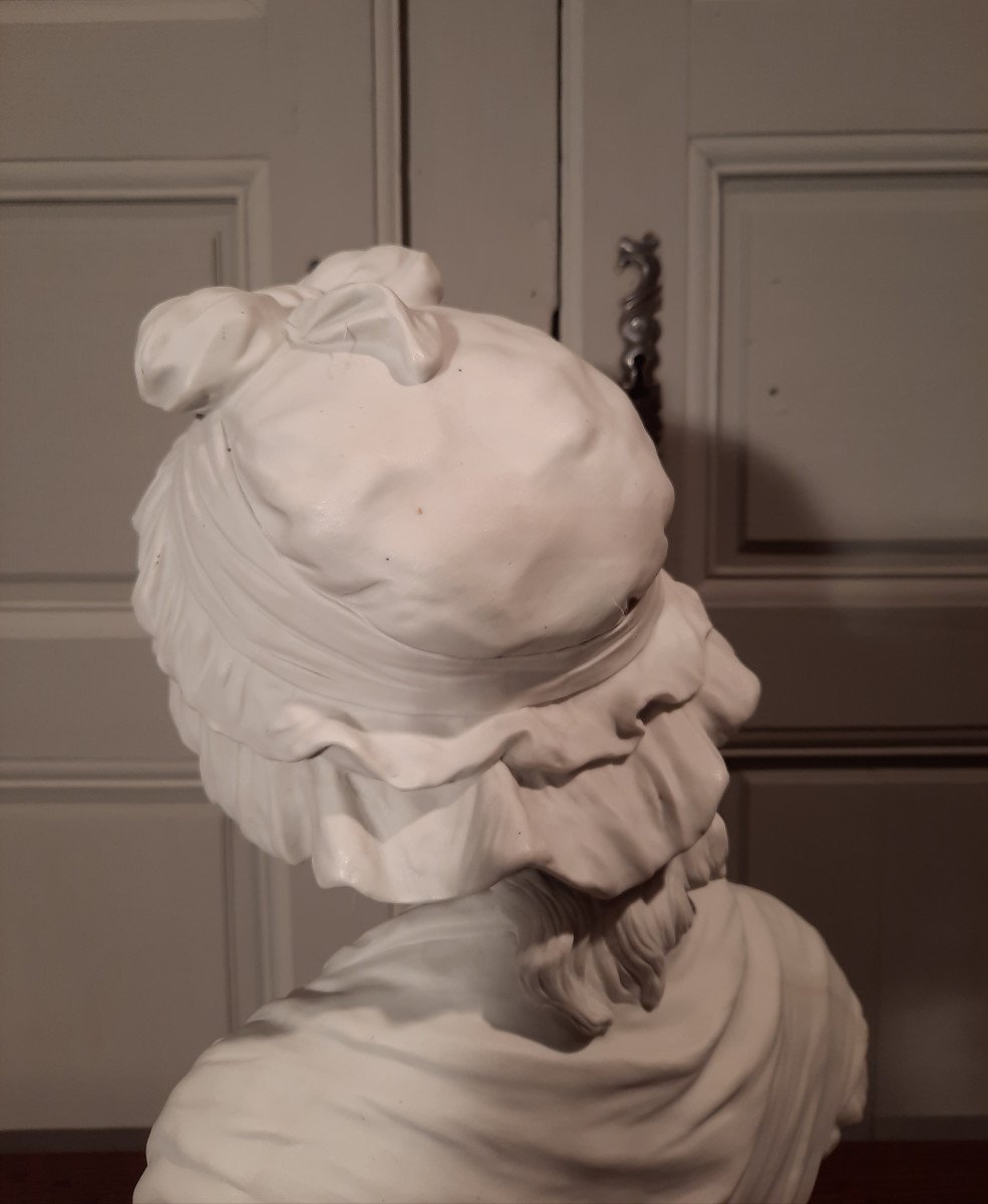 Buste De Jeune Fille En Biscuit D’après Hippolyte Moreau.-photo-3