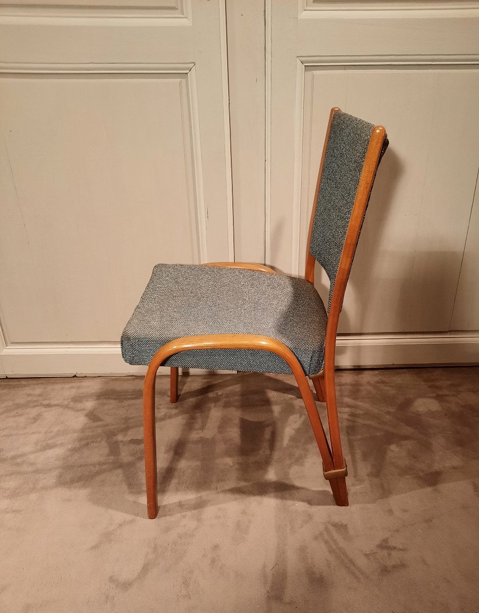 Fauteuils Et Chaises Vintage Bow Wood En Frêne, Par Wilhem Von Bode Circa 1950.-photo-5