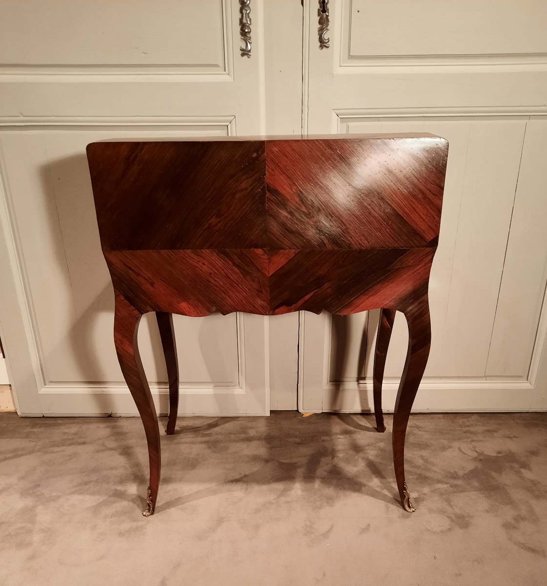 Bureau De Pente Louis XV En Palissandre D’époque XVIIIème Siècle.-photo-4