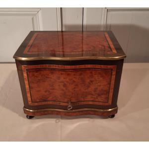 Cigar Humidor In Marquetry From The Napoleon III Period.