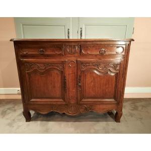 Louis XV Style Carved Oak Buffet From The Beginning Of The XIXth Century.