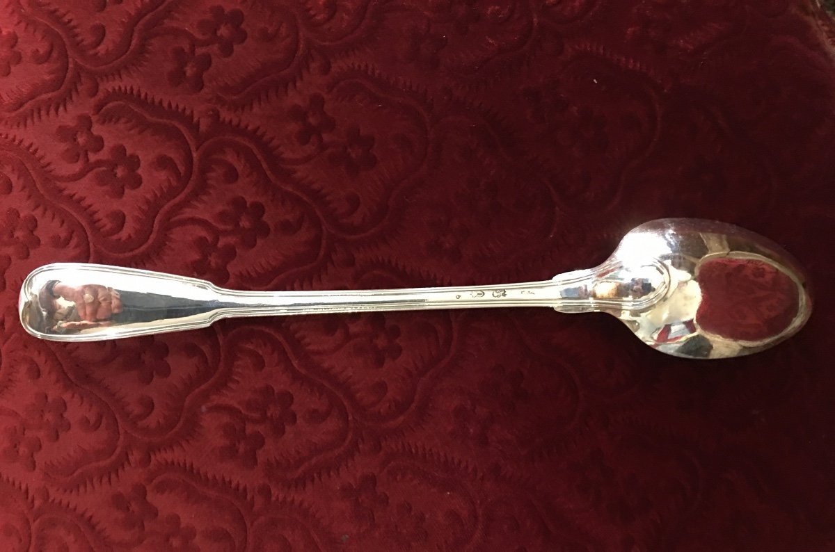 Cuillère à Ragoût Argent Massif 18 Eme