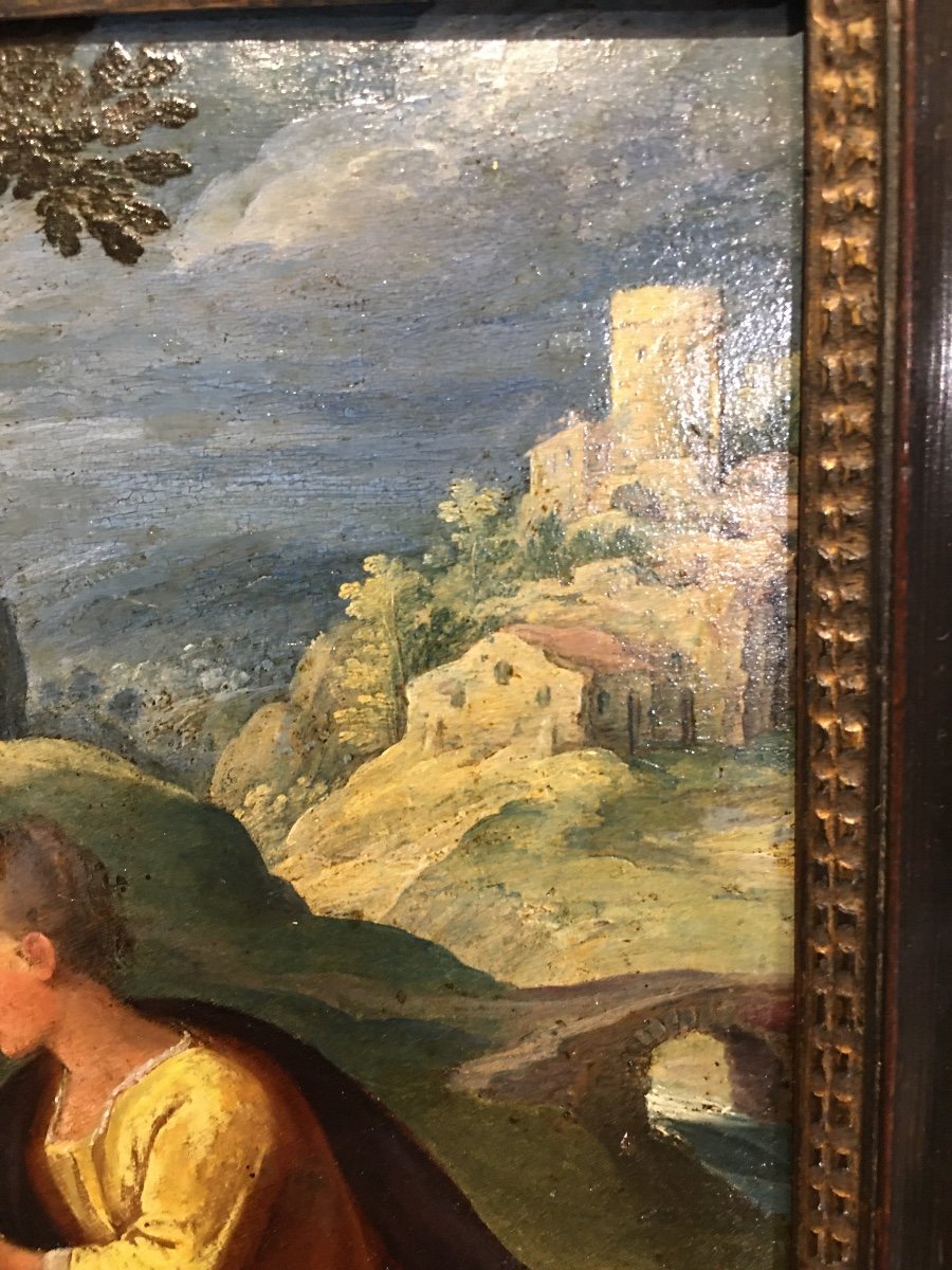 Huile/sur/cuivre Vierge à L’enfant Epoque XVII Eme-photo-4